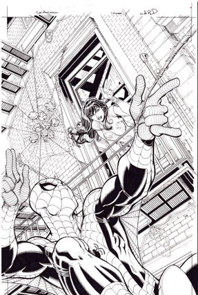 Item #37440 Original Cover Art for The Amazing Spider-Man: Renew Your Vows #5 Variant Edition....