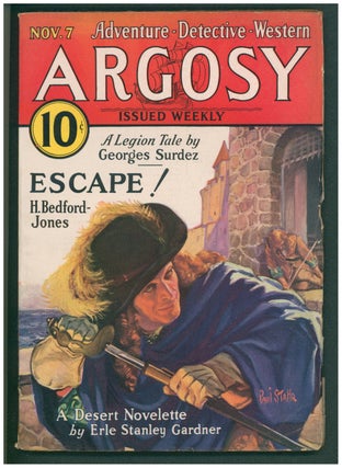 Item #37462 Singing Sand in Argosy November 7, 1931. Erle Stanley Gardner