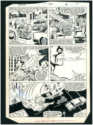 Item #38101 The Avengers #251 Page 6 Original Comic Art by Bob Hall. Bob Hall, Joe Sinnott