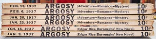 Seven Worlds to Conquer (Back to the Stone Age) in Argosy January 9, 1937 to February 13, 1937.