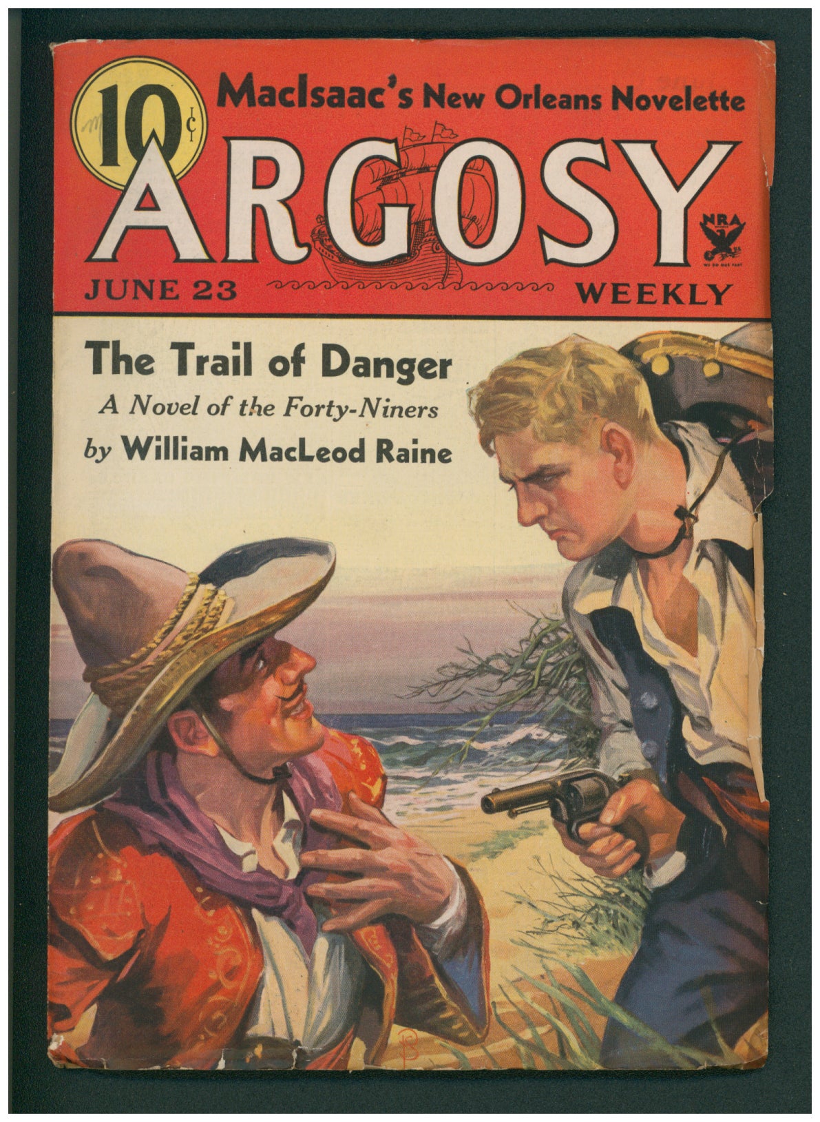 Whose Money? Complete New Orleans Novelette in Argosy June 23, 1934 by Fred  MacIsaac on Parigi Books