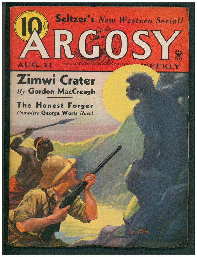 Item #38334 Zimwi Crater (Complete Novelette) in Argosy August 11, 1934. Gordon MacCreagh.