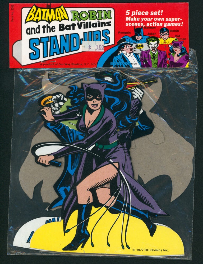 Item #38375 Batman Robin and the Bat Villains Stand-Ups Five Piece Set in Sealed Package. Marvel Comics.