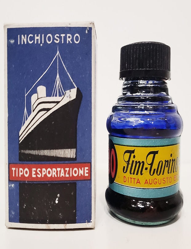 Item #38399 Vintage BO FIM Royal Blue Ink in Box. Augusto Bo Fabbrica Inchiostri Matite.