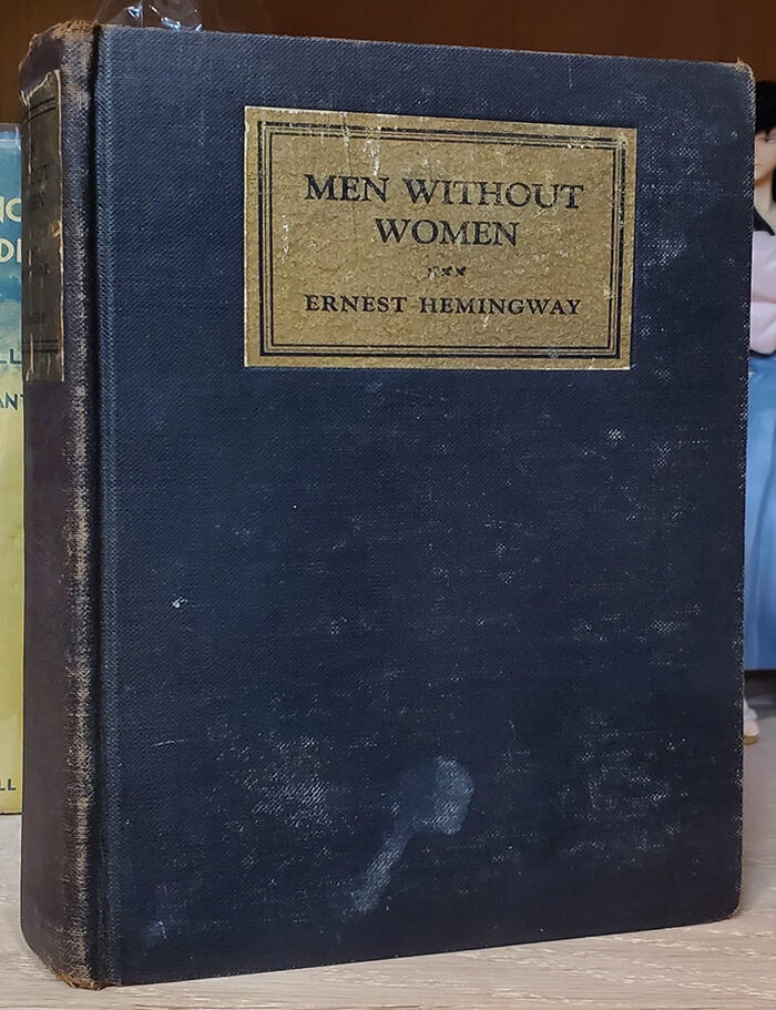 Item #38458 Men Without Women. Ernest Hemingway.