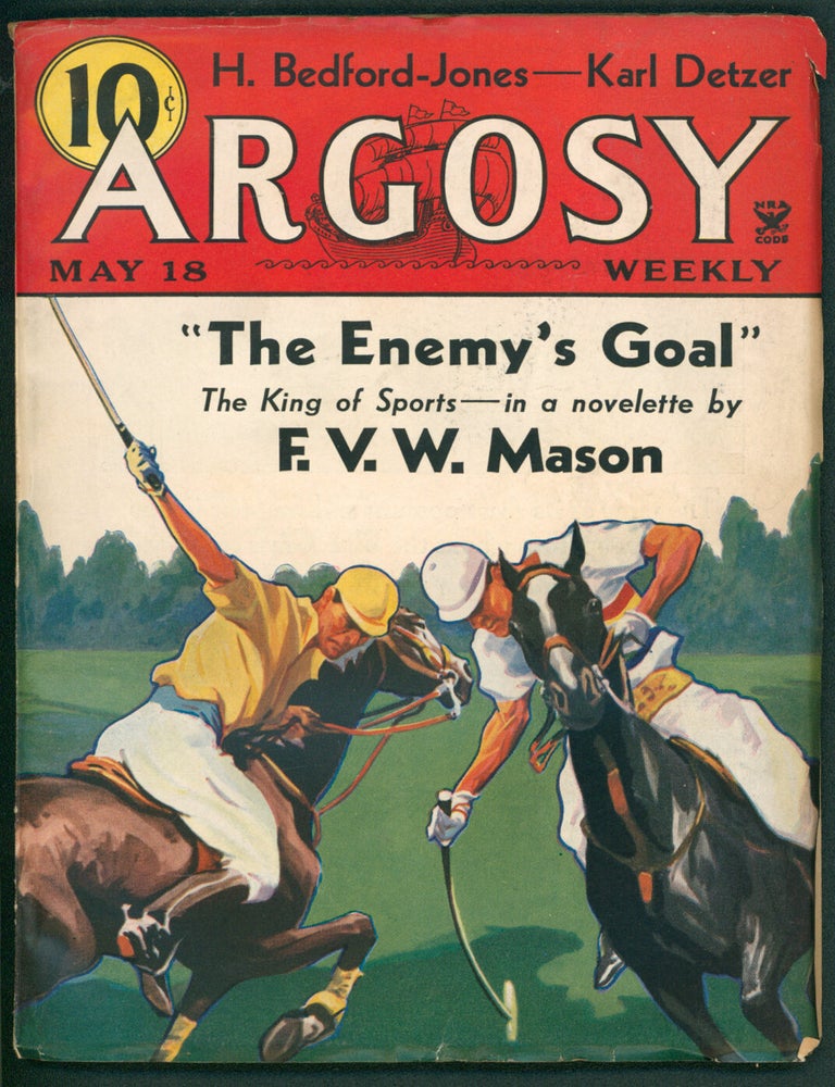 Item #38591 The Enemy's Goal Complete Novelette in Argosy May 18, 1935. F. Van Wyck Mason.