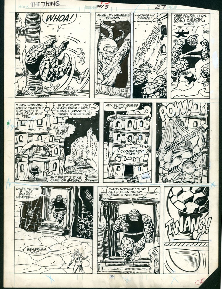 Item #38667 The Thing #15 Page 20 Original Comic Art by Ron Wilson. Ron Wilson, Joe Sinnott.