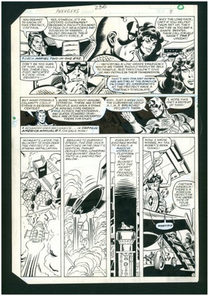 Item #38678 The Avengers #236 Page 7 Original Comic Art by Al Milgrom. Al Milgrom, Joe Sinnott