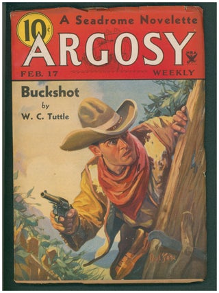 Item #38914 Death on Seadrome Three Complete Novelette in Argosy February 17, 1934. Eustace L. Adams