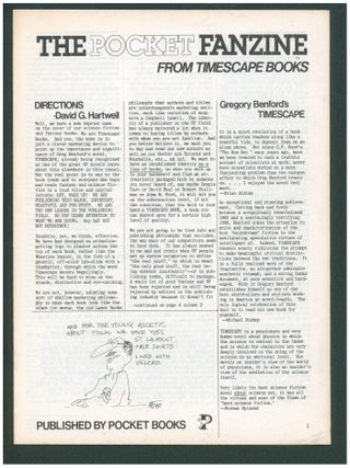Item #38939 The Pocket Fanzine from Timescape Books. David G. Hartwell, ed