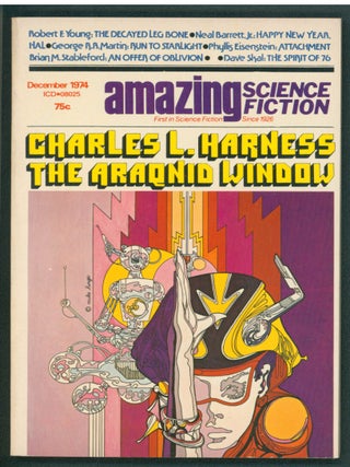 Item #39186 The Araqnid Window in Amazing Stories December 1974. Charles L. Harness
