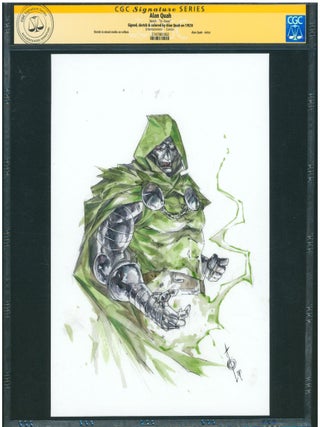 Item #39382 Dr. Doom Signed Color Sketch by Alan Quah CGC Signature Series. Alan Quah