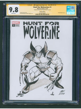 Item #39387 Hunt for Wolverine #1 Partial Blank Variant CGC Signature Series 9.8 Signed and with...