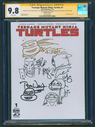 Item #39388 Teenage Mutant Ninja Turtles #1 Partial Blank Variant CGC Signature Series 9.8 Signed...