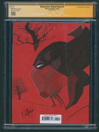 Wolverine: Blood Hunt #1 Blood Red Blank Sketch Variant CGC Signature Series 9.8 Signed and with Sketch by David Messina.
