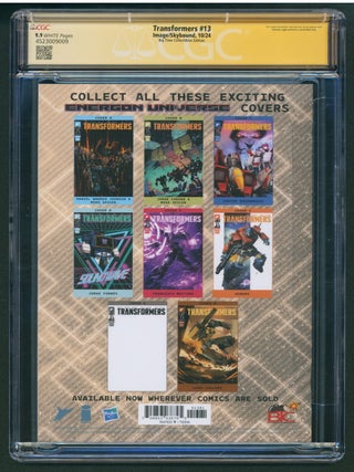Transformers #1 Big Time Collectibles Exclusive Foil Edition Virgin Cover CGC Signature Series 9.9 Signed by Mico Suayan.