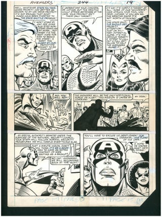 Item #39432 The Avengers #244 Page 15 Original Comic Art by Al Milgrom. Al Milgrom, Carmine...