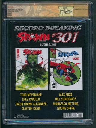 Spawn #300 CGC Signature Series 9.8 Signed by Todd McFarlane Amazing Spider-Man #300 Homage Variant.