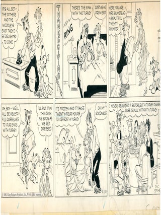 Jim Raymond as Chic Young Blondie Sunday Comic Strip Original Art Dated 11-19-1961.