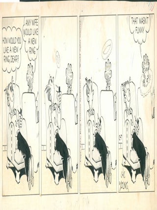 Jim Raymond as Chic Young Blondie Daily Comic Strip Original Art Dated 12-7-1953. Chic Young, Jim Raymond.