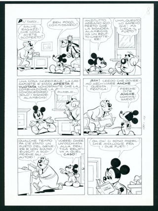 Item #39571 Massimo De Vita Topolino #682 Page 8 Original Comic Art Featuring Mickey Mouse....