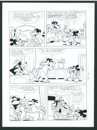 Item #39572 Massimo De Vita Topolino #682 Page 24 Original Comic Art Featuring Mickey Mouse....