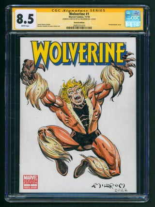 Item #39910 Wolverine #1 Blank Variant CGC Signature Series 8.5 Signed and with a Sabretooth...