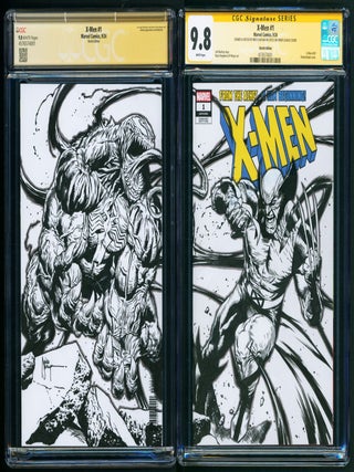 X-Men #1 Blank Variant CGC Signature Series 9.8 Signed and with Full Size Wraparound Sketch of Wolverine and Venom by Mico Suayan.