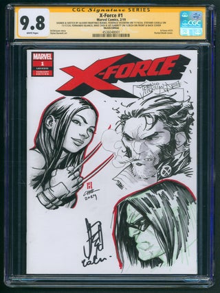 Item #39935 X-Force #1 Blank Variant CGC Signature Series 9.8 Signed and with Sketches by Alvaro...