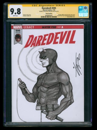 Item #40274 Daredevil #595 Blank Cover CGC Signature Series 9.8 Signed and with a Full Size...