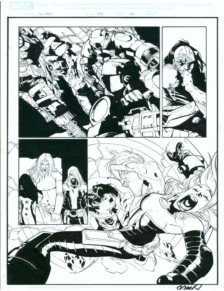 Item #40280 X-Men #196 Page 13 Original Comic Art by Humberto Ramos. Humberto Ramos, Carlos Cuevas.
