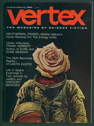 Item #40388 Vertex Interviews Frank Herbert in Vertex October 1973. Frank Herbert, Paul Turner