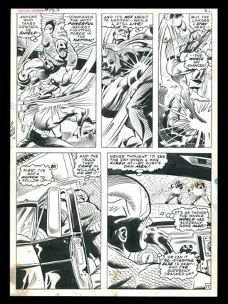 Item #40465 Captain America #123 page 17 Original Comic Art by Gene Colan. Gene Colan, Joe Sinnott