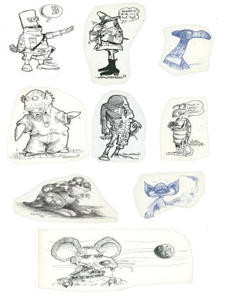 Nine Original Art Sketches from the Early 1970s. Dan Steffan.