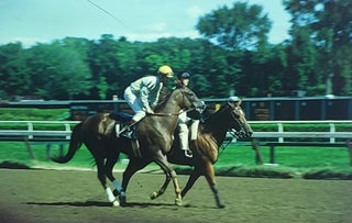 An Archive of Hundreds of Color Slides Featuring Famous Jockeys and Thorougbred Horses.