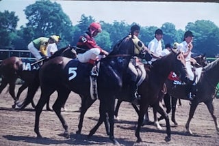 An Archive of Hundreds of Color Slides Featuring Famous Jockeys and Thorougbred Horses.