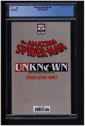 The Amazing Spider-Man #45 Unknown Comics and Street Level Hero Gabriele Dell'Otto Virgin Variant CGC 9.8.