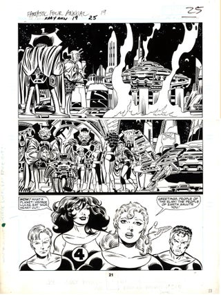 Item #41204 The Fantastic Four Annual #19 Page 21 Large Original Art by John Byrne and Joe...
