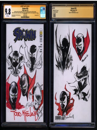Item #41332 Spawn #329 CGC 9.8 Signed by Todd McFarlane and Signed and with Sketches by Carola...