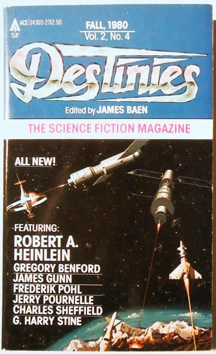 Item #6831 Destinies: The Paperback Magazine of Science Fiction and Speculative Fact - Fall 1980. James Baen, ed.