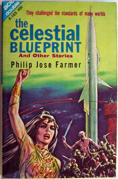 Item #7274 The Celestial Blueprint and Other Stories. / Cache from Outer Space. Philip José Farmer.