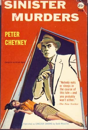 Item #8742 Sinister Murders. Peter Cheyney.