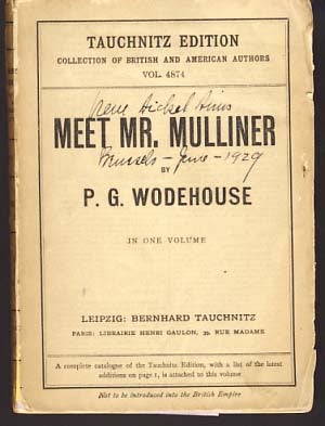 Item #9860 Meet Mr. Mulliner. P. G. Wodehouse